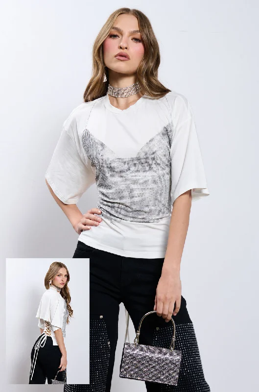 BODY PARTY RHINESTONE T-SHIRT