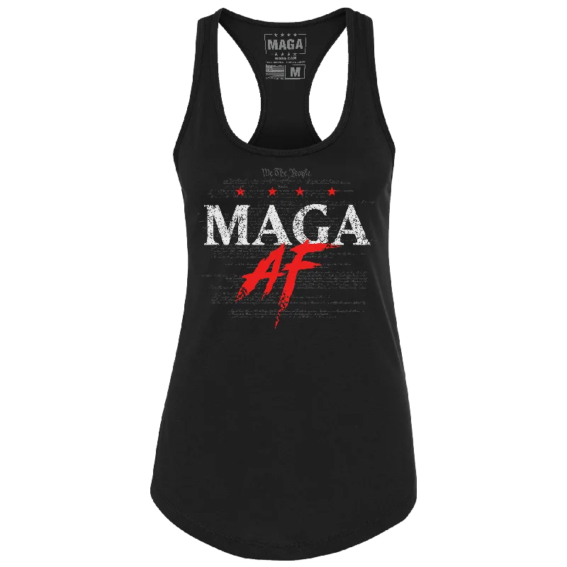 MAGA AF Ladies Racerback Tank Top